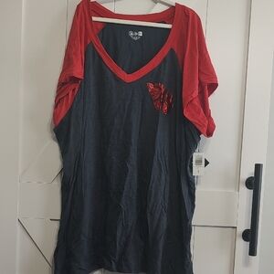 New Era Red and Black T-Shirt